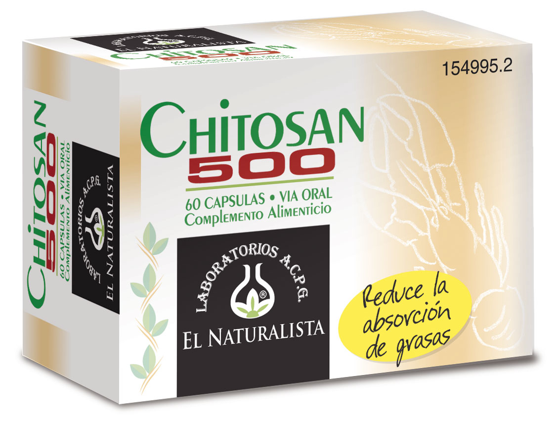 373717_d1837dc7adde4e65c345cc54105590c3 El Natural Chitosan 500 60 Caps - Image 1