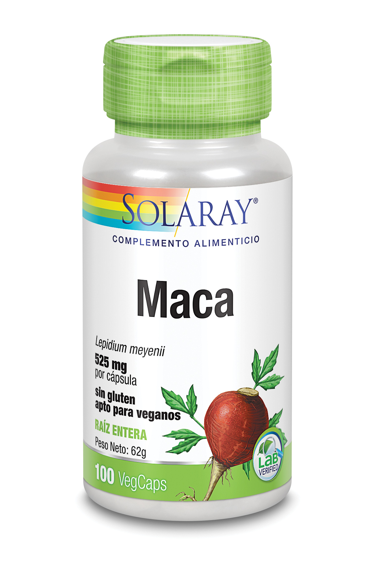 373966_653b0e698b7f5d573763d7fb292b7412 Solaray Maca 525 Mg 100 Caps - Image 1