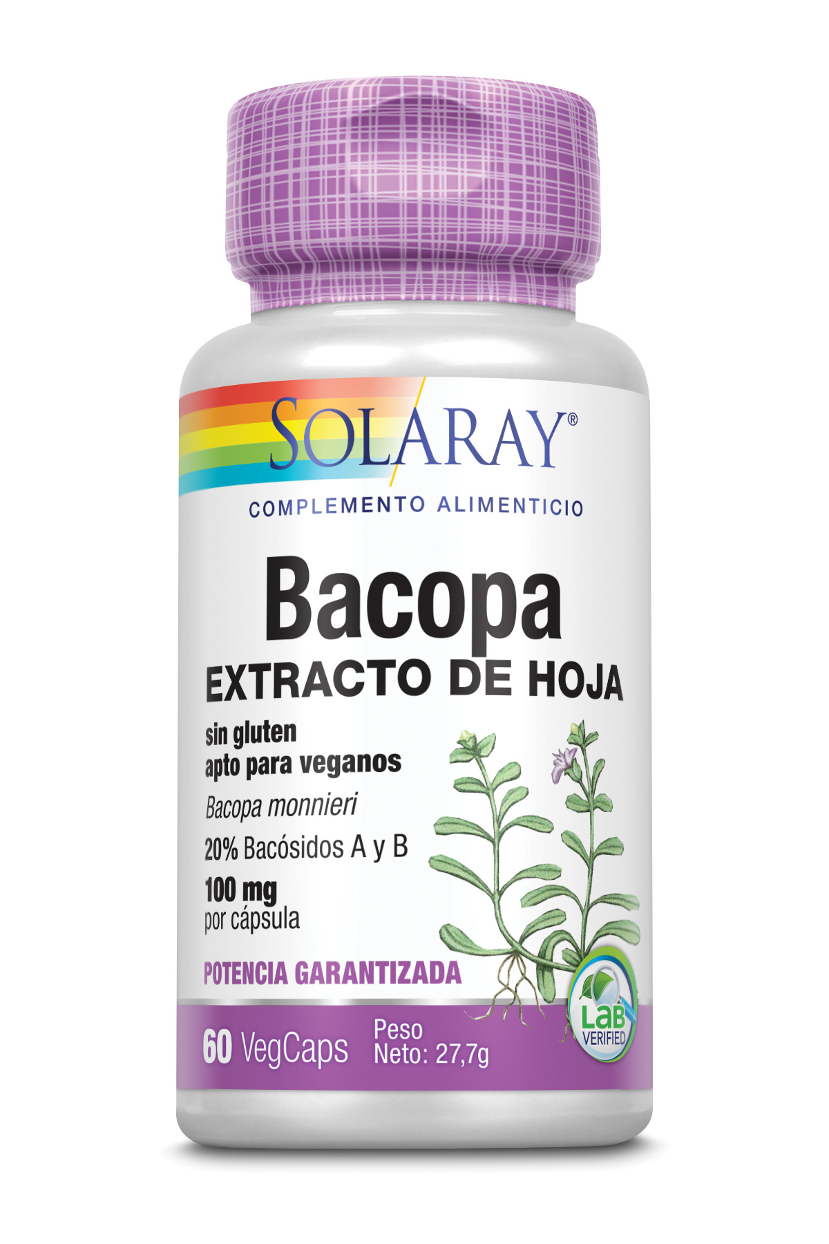 375802_da8d65250e603c1876cc3e4207b4529e Solaray Bacopa 100 Mg 60 Vcaps - Image 1