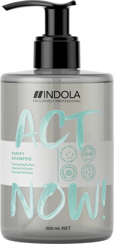 392x840-1 Indola Act Now! Purify Shampoo 300ml - vrouwen - Voor - Image 1
