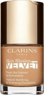 Clarins Foundation Skin Illusion Velvet Natural Matifying & Hydrating Foundation 111N Auburn - Image 4