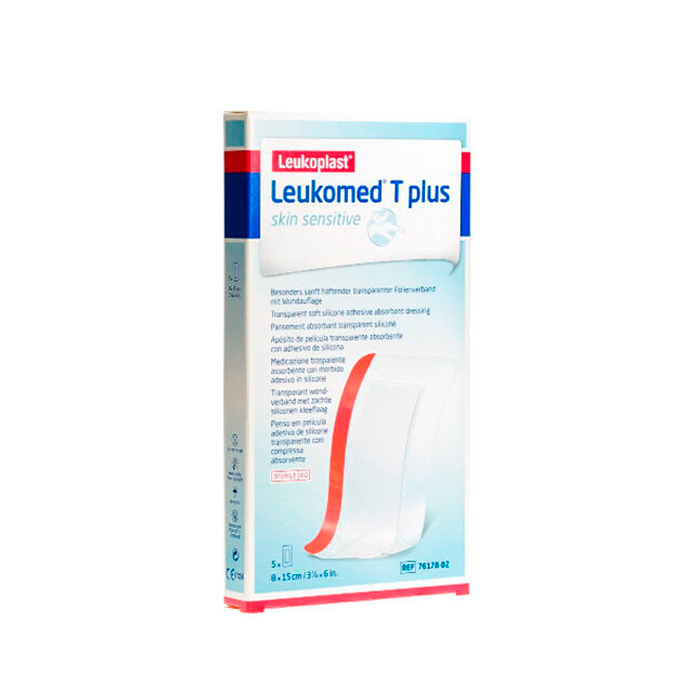 4042809669848 Bsn Medical Leukomed T Skin Sensitive 8X15cm 5U - Image 1