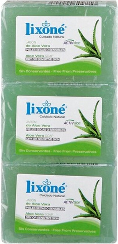 406x840-37 Blok Zeep Natuurlijke Glycerine Aloe Vera Lixoné (3 uds) - Image 1