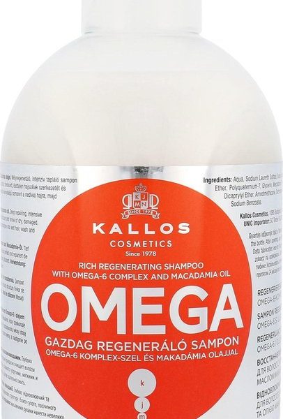 Shampoo Kallos Cosmetics With Omega-6 Complex 1 L