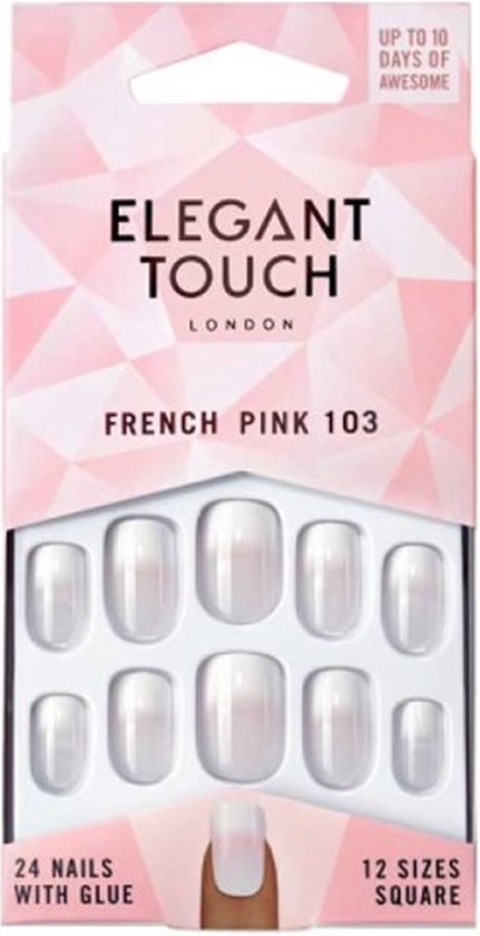 431x840-120 Elegant Touch Natural French Pink 103 Medium - Press on nails - Plaknagels - Nepnagels - 24 stuks - Beste Kwaliteit - Image 1