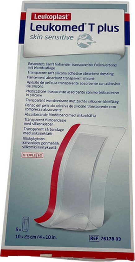 435x840-2 Bsn Medical Leukoplast Leukomed T Plus Skin Sensitive 10x25cm - Image 1