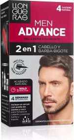 Gepigmenteerde crème Llongueras Men Advance Semi-permanent 4 - As Kastanjebruin (4 pcs)