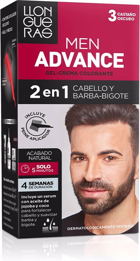 453x840-65 Gepigmenteerde crème Llongueras Men Advance Semi-permanent 5 - Lichtbruin (4 pcs) - Image 1