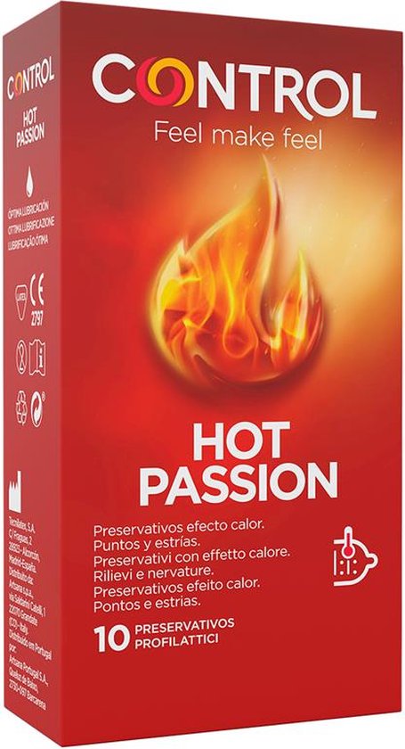 455x840-155 Control Hot Passion Condoms Warming Effect 10U - Image 1