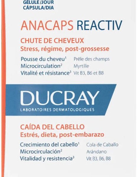 Ducray Anacaps Reactiv Food Supplement 30 Capsules 30 Pcs