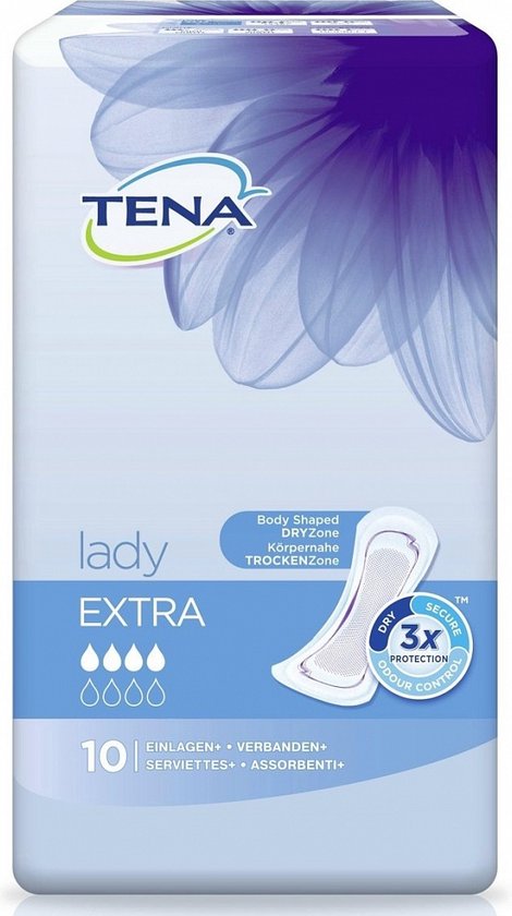 470x840-61 Tena Lady Extra Incontinentie - 10 stuks - Incontinentie-inlegkruisjes - Image 1