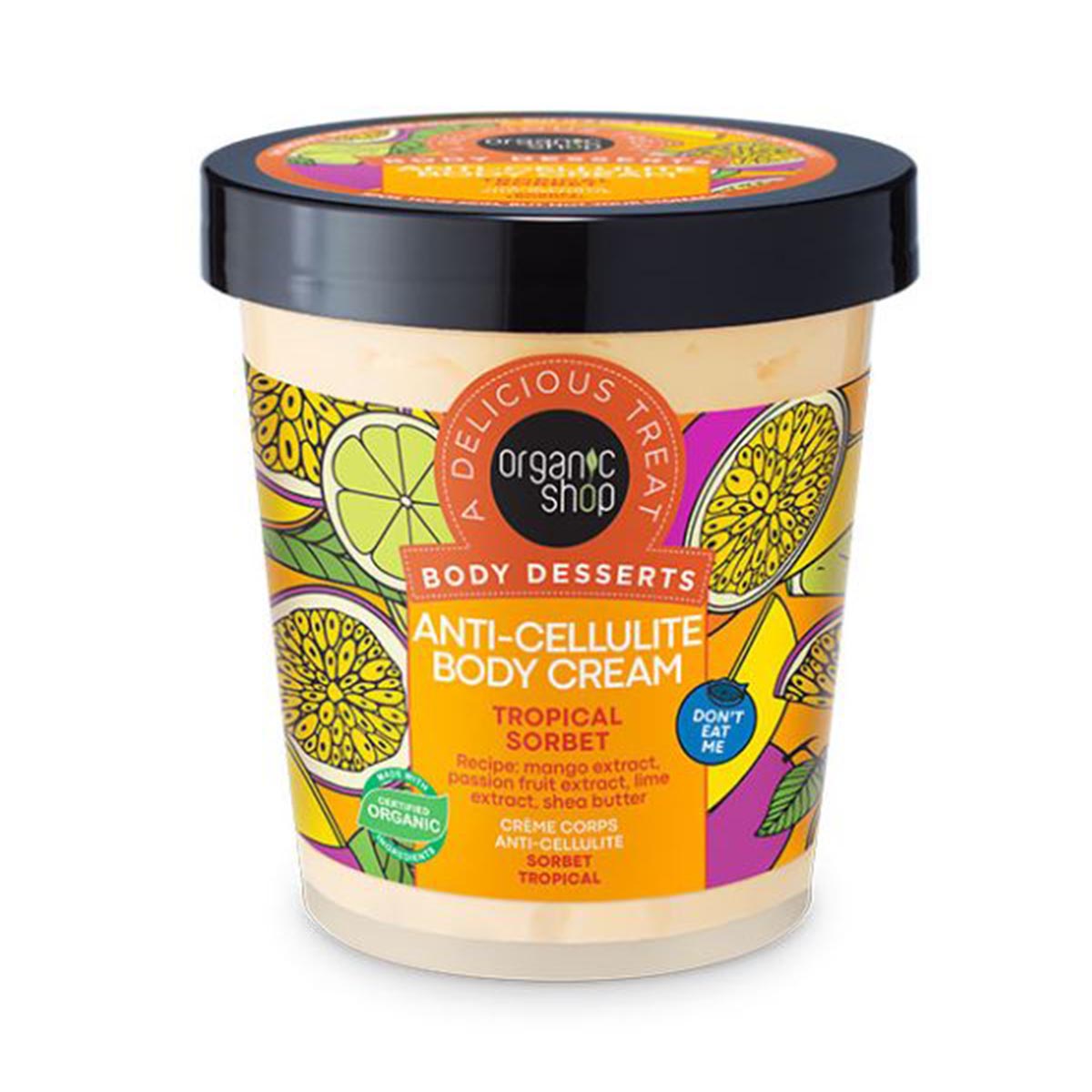 4743318143347 Organic Shop Tropical Sorbet Crema Corporal Anti-Celulitis 450ml - Image 1