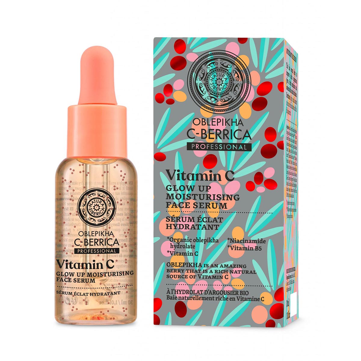 4743318144733 Natura Siberica Oblepikha C-Berrica Serum Facial Vitamin-C 30ml - Image 1
