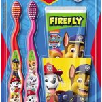 Kinder tandenborstel set Paw Patrol - Rood / Roze / Geel - Kinderen - 2 Tandenborstels - Beker - Tandpasta
