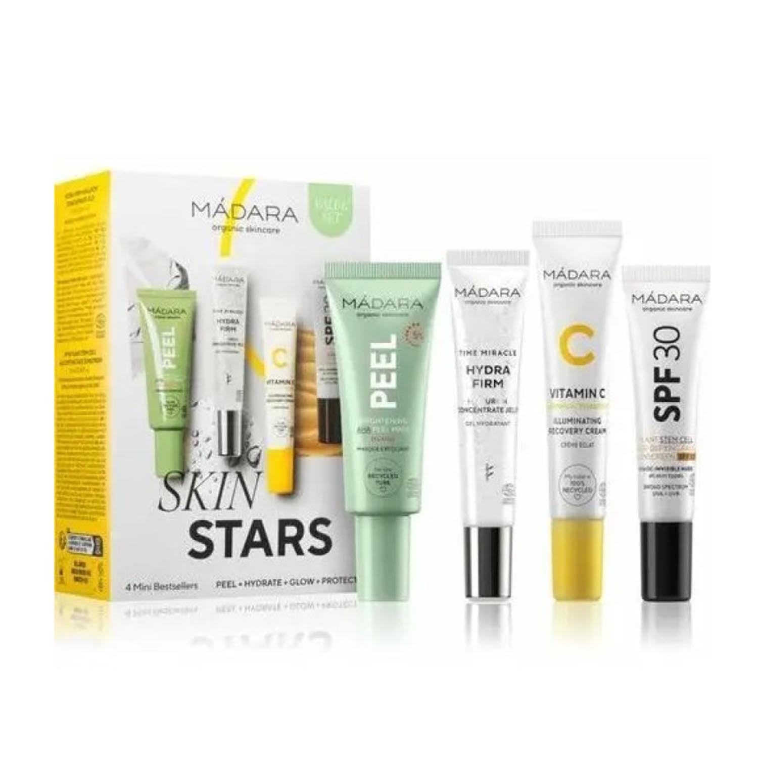 4752223014444 Mádara Madara Skin Stars Crema Peel Pack 1un Hydrate Crema Glow 1u Protect Pack - Image 1