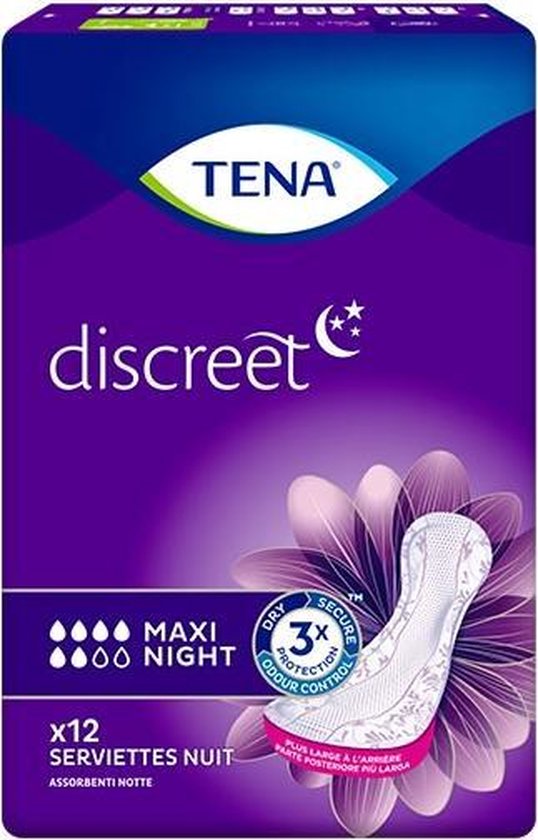 538x840-70 Tena Lady Compresa Incontinencia Maxi Noche 12 Units - Image 1