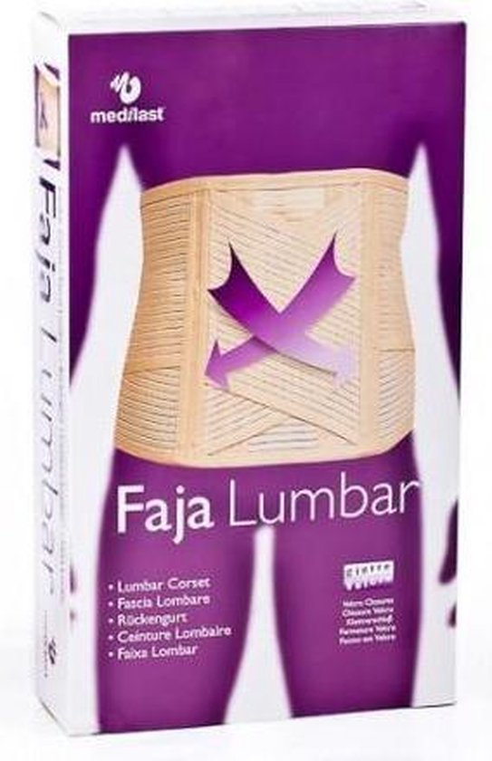 543x840-20 Faja Medilast Lumbar Talla 3 Velcro 85-95 Cm - Image 1