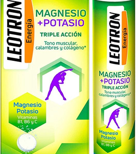 Leotron Magnesium + Potassium Energy Triple Action Effervescent Tablets #orange 54 U