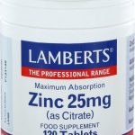 Voedingssupplement Lamberts Zinkcitraat 120 Stuks