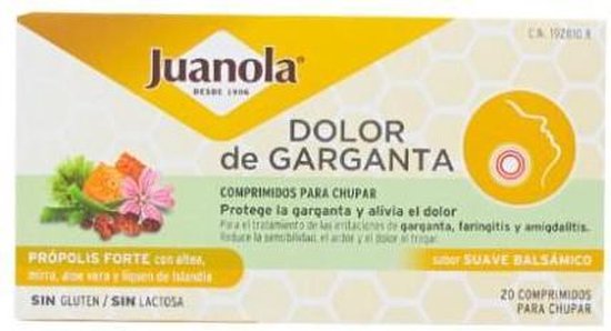 550x298-9 Juanola Dolor De Garganta 20 Comprimidos Para Chupar - Image 1