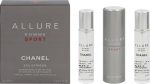 Chanel Allure Homme Sport Eau Extreme Mini Edt Concentree Spray   2 Refills 3 X 21 ml for Men - Image 2