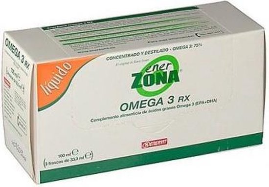 550x383-52 Enervit Enerzona Omega 3 Rx Complemento Alimenticio De Acidos Grasos Aceite Pescado 3 Frascos X 33,3g - Image 1