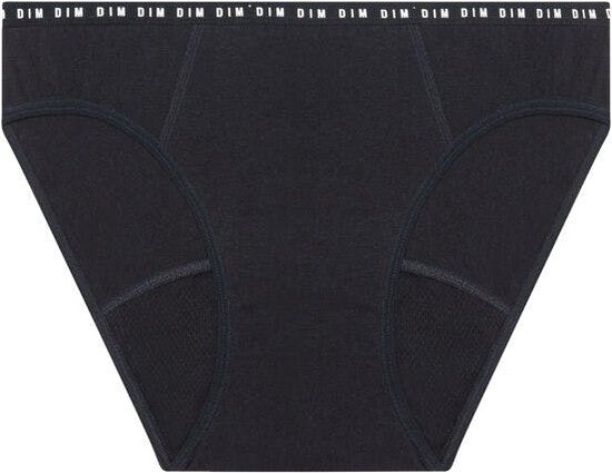 550x425-12 Wasbare menstruatieslip in zwart biologisch katoen Medium flow DIM PROTECT - Image 1