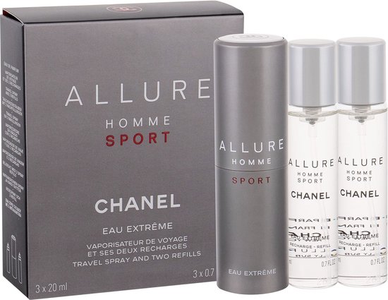 550x425-123 Chanel Allure Homme Sport Eau Extreme Mini Edt Concentree Spray 2 Refills 3 X 21 ml for Men - Image 1