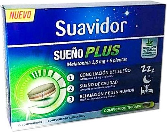 550x434-19 Urgo Suavidor Sleep Plus 15 Tablets - Image 1