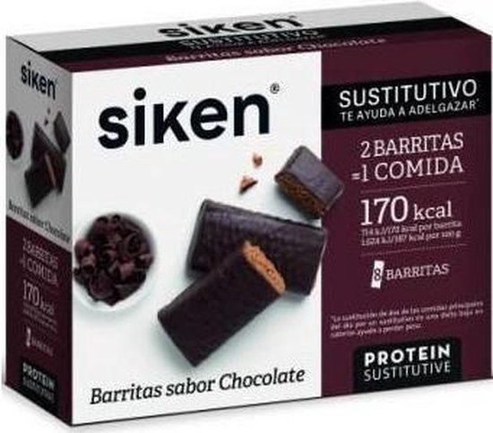 550x483-38 Siken Sustitutivo Barrita Chocolate 8 Uds - Image 1