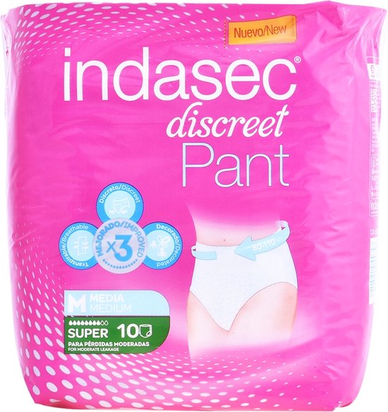 550x584-43 Incontinentie Luiers Pant Super Talla Mediana Indasec (10 uds) - Image 1