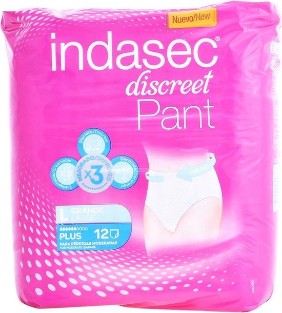 550x610-334 Incontinentie Luiers Pant Plus Talla Grande Indasec (12 uds) - Image 1