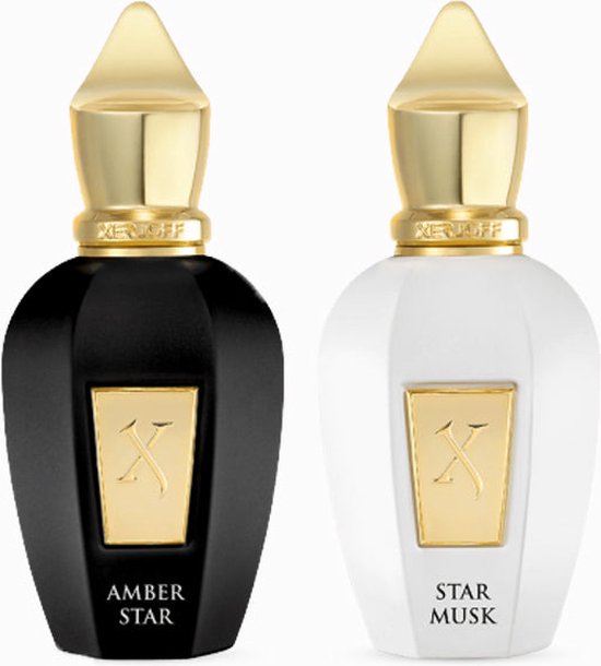 550x610-336 Shooting Stars Amber Star & Star Musk by Xerjoff - Gift Set - 50 ml EDP in Amber Star + 50 ml EDP in Star Musk Both Unisex Fragrances - Image 1