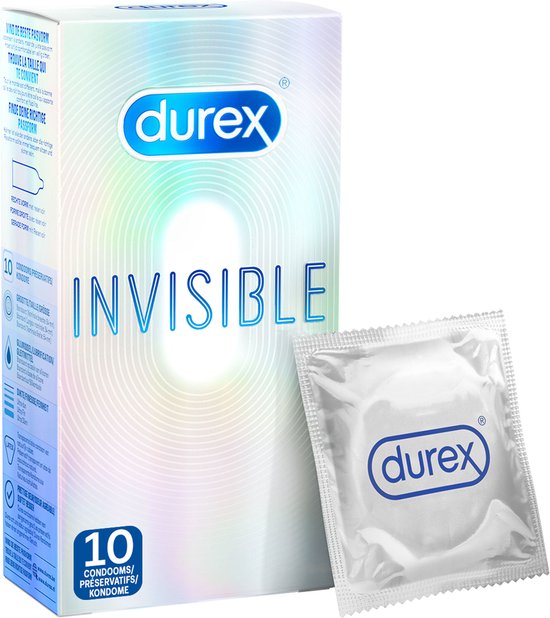 550x618-181 Durex Invisible Extra Lubricated Condoms 12 U - Image 1