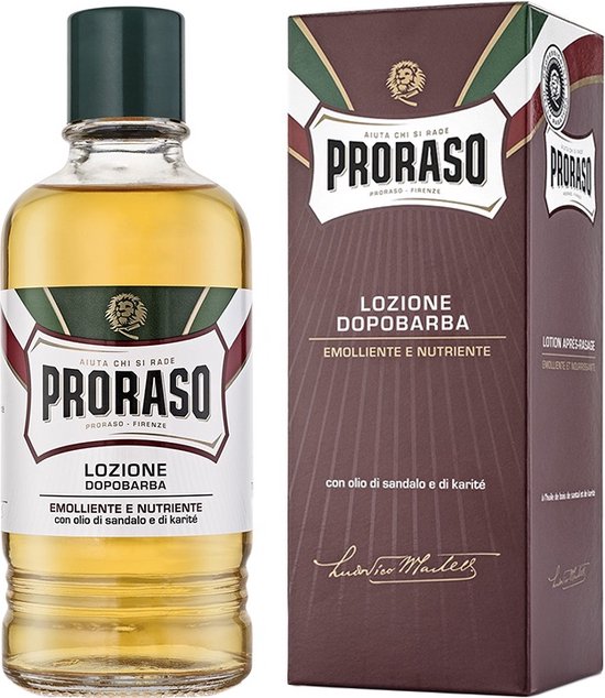 550x634-34 Proraso Sandalwood After Shave Lotion 400ml - Image 1