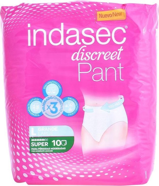 550x641-34 Incontinentie Luiers Pant Super Talla Grande Indasec (10 uds) - Image 1