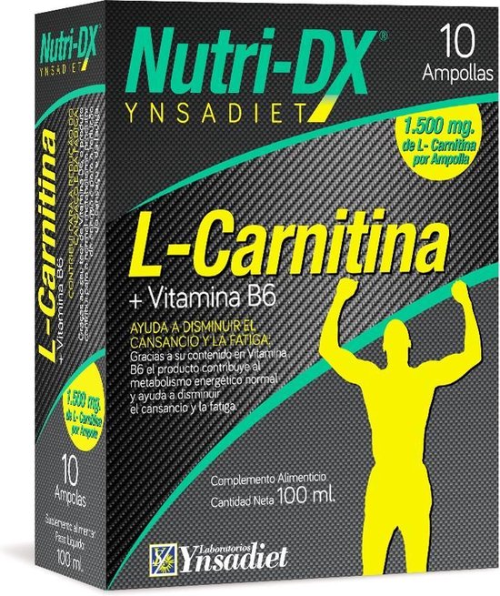 550x655-42 Voedingssupplement Naturtierra Nutri Dx L-carnitine Vitamine B6 (10 uds) - Image 1