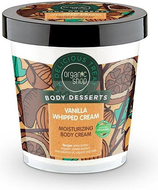 550x662-79 Organic Shop - Body Desserts Vanilla Whipped Cream Moisturizing Body Cream Nawilżający Krem O Zapachu Waniliowej Bitej Śmietany 4 - 450ML - Image 1