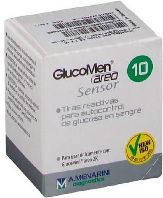 550x667-49 Menarini Glucomen Areo Sensor Glucosa 10 Tiras - Image 1