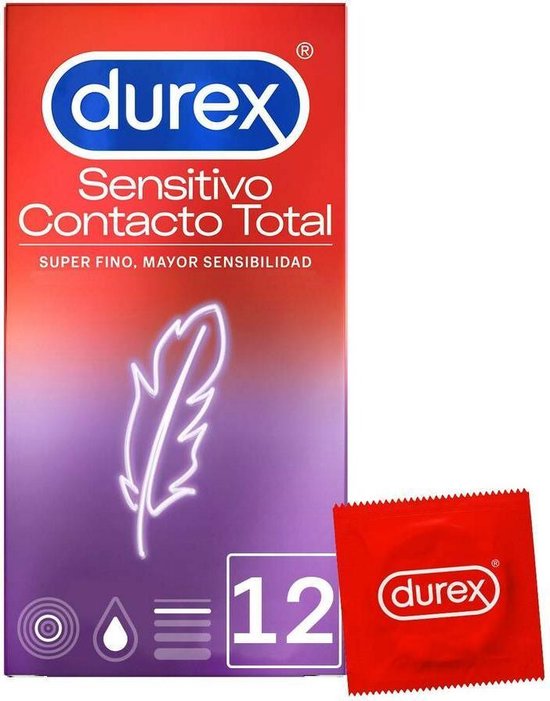 550x701-108 Durex Sensitive Total Contact Super Fine Condoms 12 U - Image 1