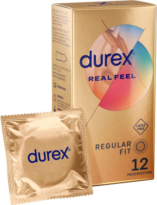 550x718-99 Durex Real Feel Skin To Skin Condoms 12 U - Image 1