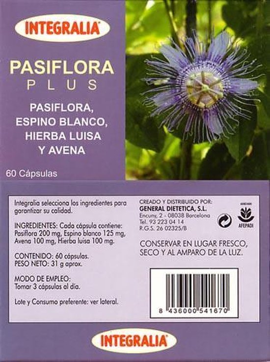 550x739-29 Integralia Pasiflora Plus 60 Caps - Image 1