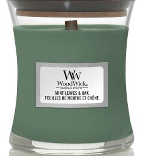 WoodWick - Mint Leaves & Oak Mini Candle