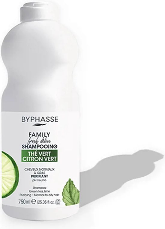 550x761-19 Zuiverende Shampoo Byphasse Family Fresh Delice Limoen Vet Haar Groene Thee (750 ml) - Image 1