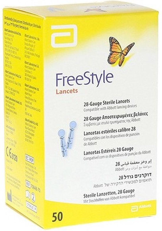 550x782-82 Abbott Freestyle 50 Sterile Glucose Lancets - Image 1