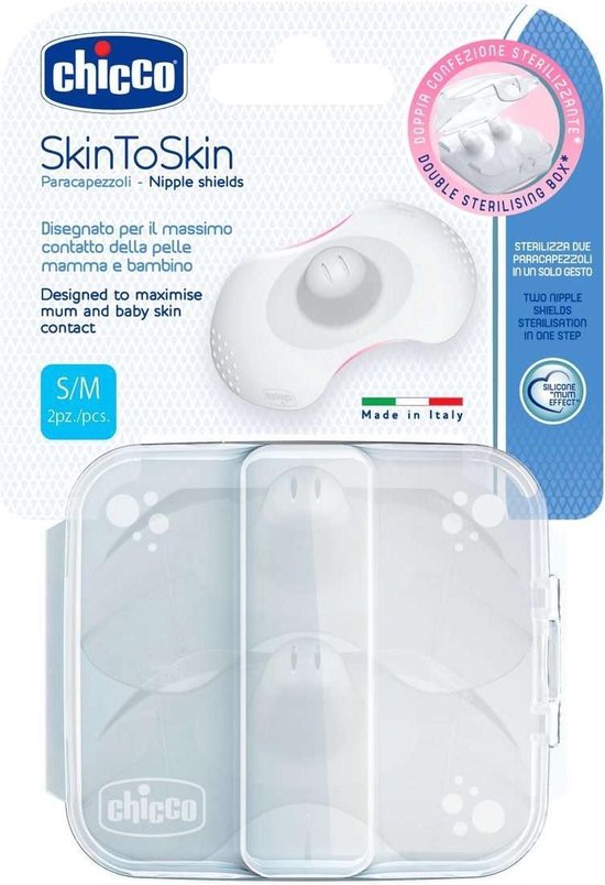 550x804-28 Chicco - SkinToSkin Silicone Breast Shield - S/M - Image 1