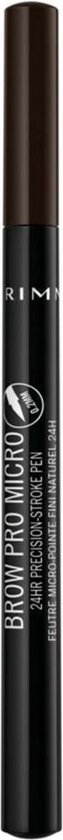 63x840-7 Rimmel London Brow Pro Micro Pen - 004 Dark Brown - Image 1