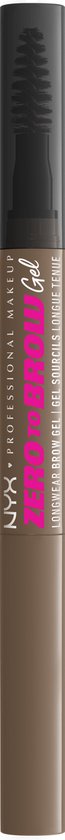 65x840-5 NYX Professional Makeup Zero to Brow - Ash Brown - Wenkbrauwgel Bruin - Image 1