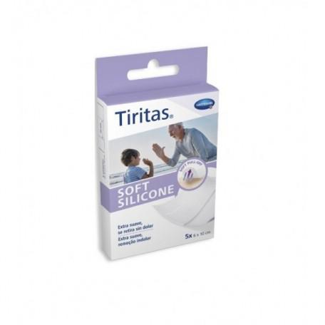 696015_8388280094ce733431b1d08d49c7aedd Tiritas Soft Silicone Apósitos Adhesivos 6 X 10 Cm 5 Unidades Hartmann - Image 1