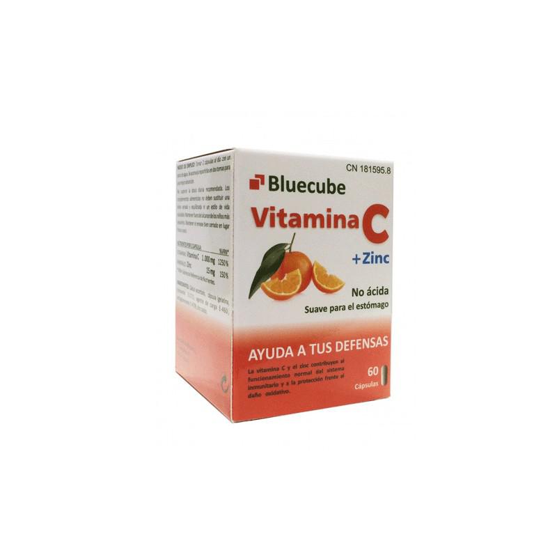 697377_c5e481776e227552c790f0ba1f81638e Bluecube Vitamina C Zinc 60 Cápsulas - Image 1